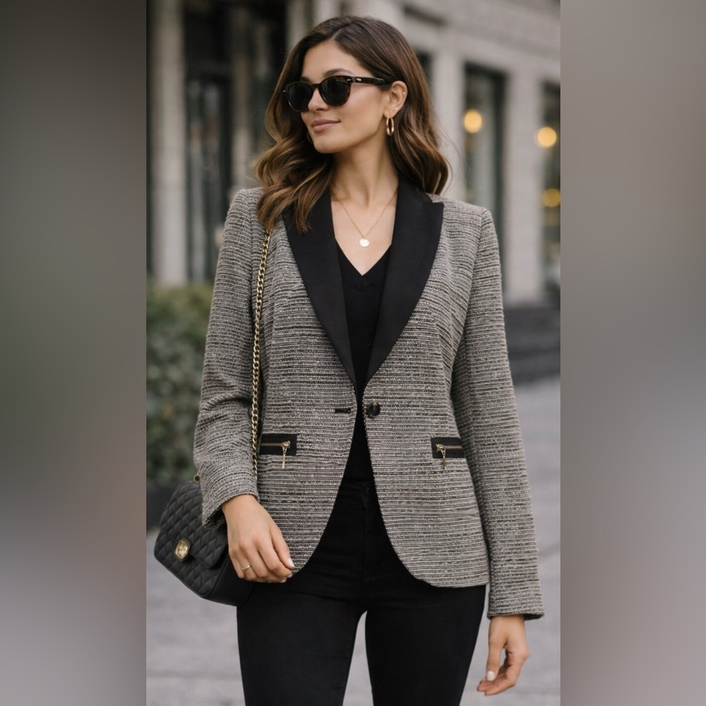 Zara Basic Tweed Blazer